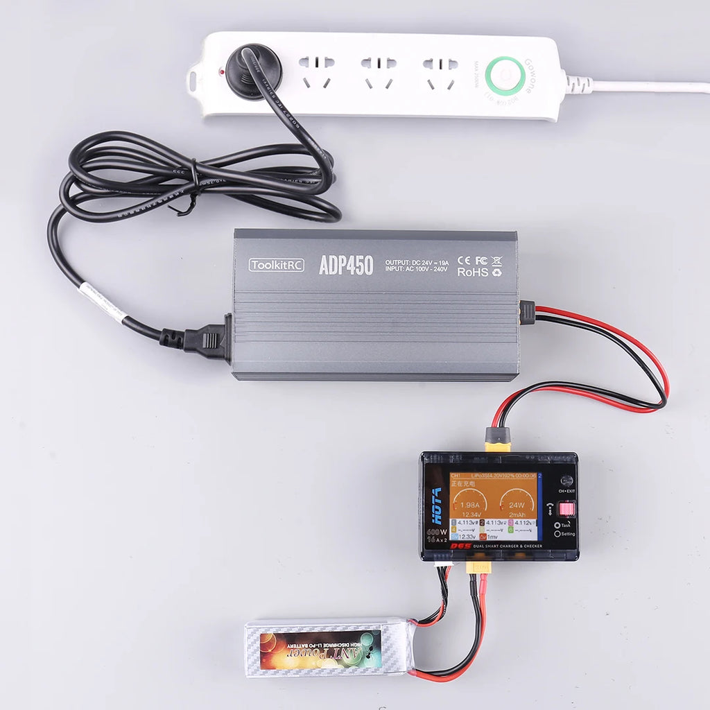 HOTA D6S RC Lipo Battery Charger Magnetic Suction Dual Channel Smart Balance 600W High Power 1-6S Smart Balance Charger