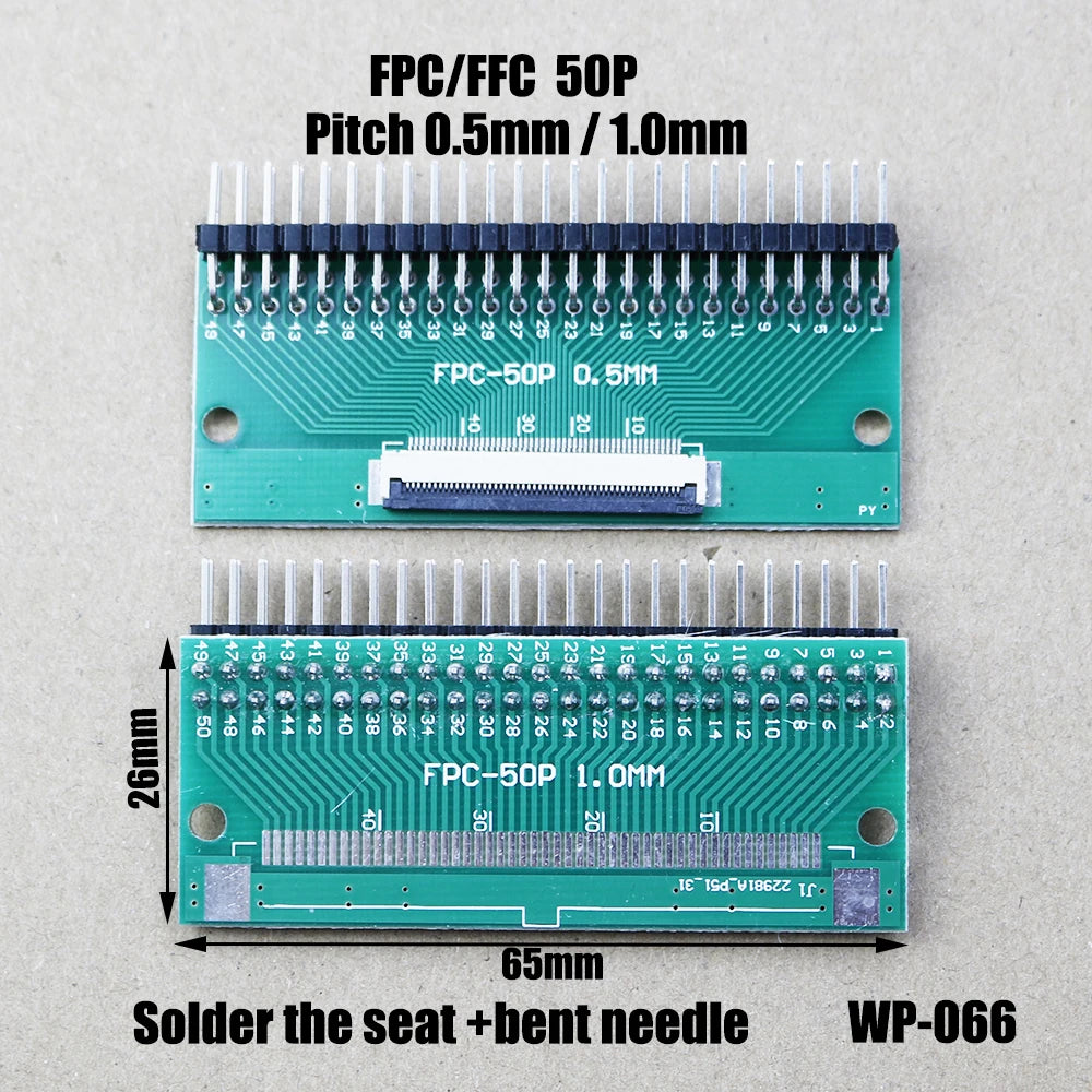 1pcs 4/6/8/10/12/15/16/18/20/22/24/26/30/34/36/40/42/45/50/56 Pin FPC/FFC Adapter Board 0.5mm To 2.54mm Connector