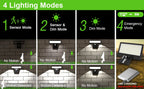 Solar Security Lights Solar Flood Lights Outdoor Waterproof with Motion Sensor 4 Modes 90 LEDs Wall Lights for Porch Yard Garden