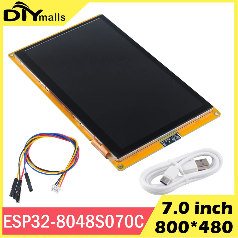ESP32-S3 7" Smart Display Screen 7.0 inch RGB LCD TFT Module Capacitive Touch Screen8M PSRAM 16M Flash ESP32-8048S070C