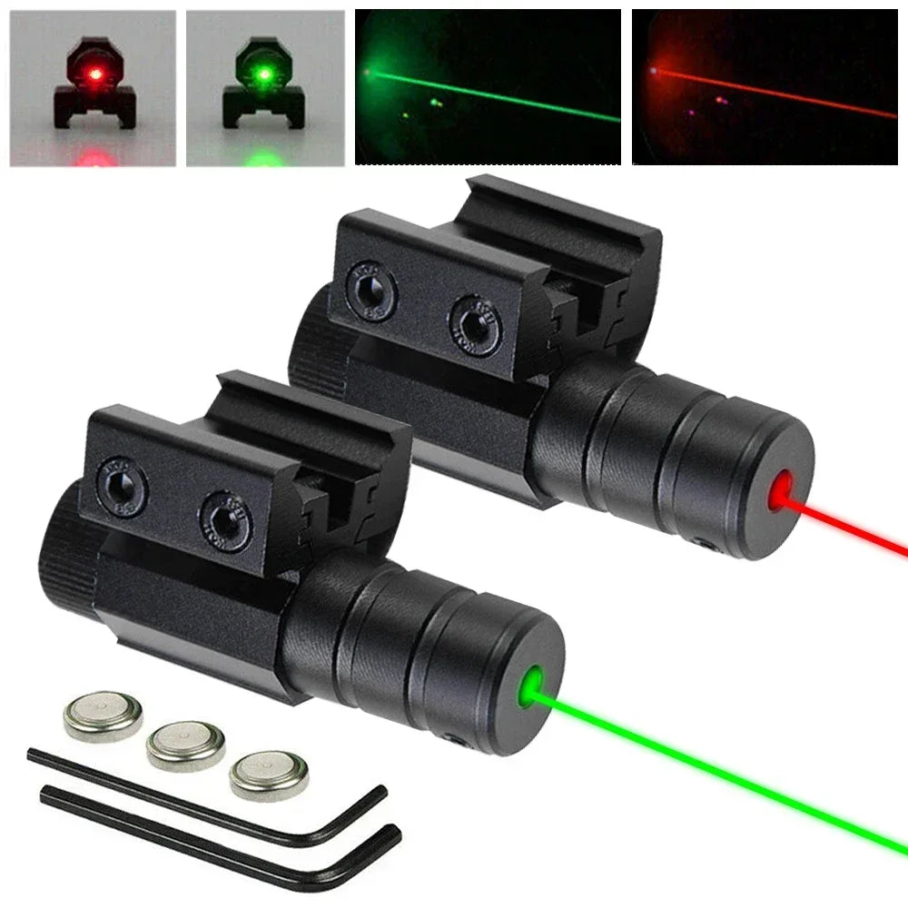 Mini Laser Pointer Red Dot Laser Sight with 635-655nm Adjustable 11mm/20mm Rail Mount Toy Gun Pistol Laser Sight