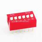 10pcs/lot DIP Switch Slide Type Red 2.54mm Pitch 2 Row DIP Toggle switches Dial switch 1p 2p 3p 4p 5p 6p 8p 7p 10p 12p