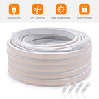 12V 24V 320Leds/M COB Neon Strip Waterproof 3000K 4000K 6000K Home Decor High Brighter Flexible Ribbon Rope LED Light 0.5M-20M