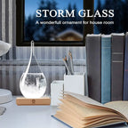 Crystal Storm Glass Barometer - Transparent Weather Forecast Water Drop Weather Station Desktop Decor for Table Ornament