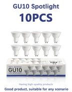10 Pack Focos Gu10 Spotlight Lampara 220V Led Bulb Wholesale 9W White Warm 3000k 6000K Suitable for Home Commercial Buildings
