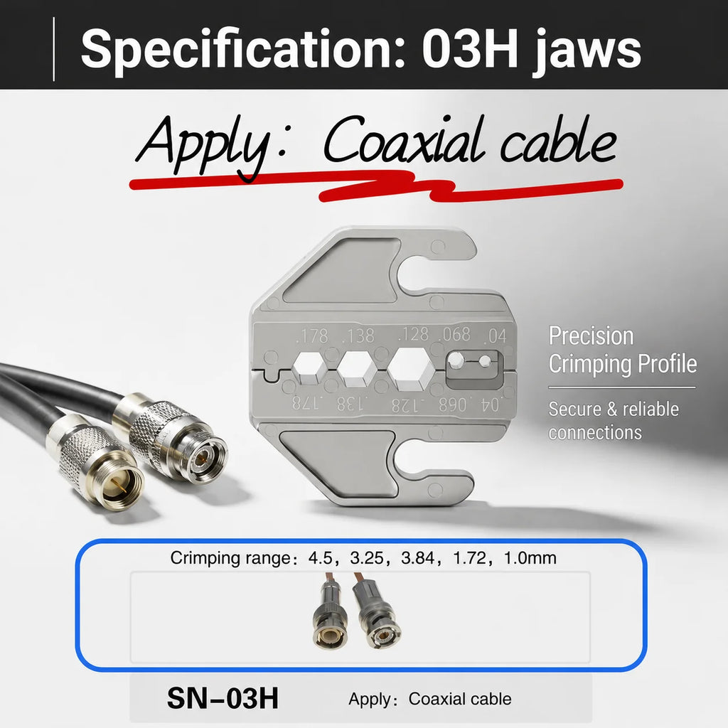 Ratchet Quick-Change Crimping Pliers SN-68 with 6 Jaws for Automotive Terminals, Dupont Terminals, Wire Crimping Tool Kit
