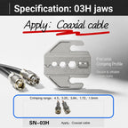 Ratchet Quick-Change Crimping Pliers SN-68 with 6 Jaws for Automotive Terminals, Dupont Terminals, Wire Crimping Tool Kit