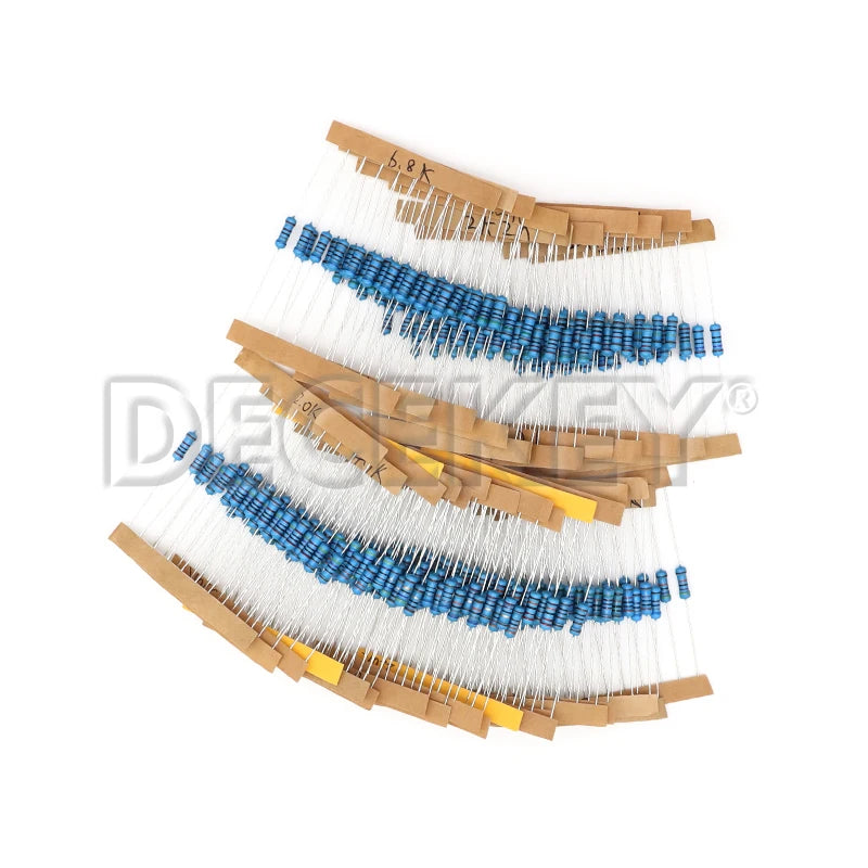 300PCS 10R - 1M Ohm 30Kinds*10pcs=300PCS 1/4W 1/2W 1W Resistance Set 1% Metal Film Resistor Assortment Kit