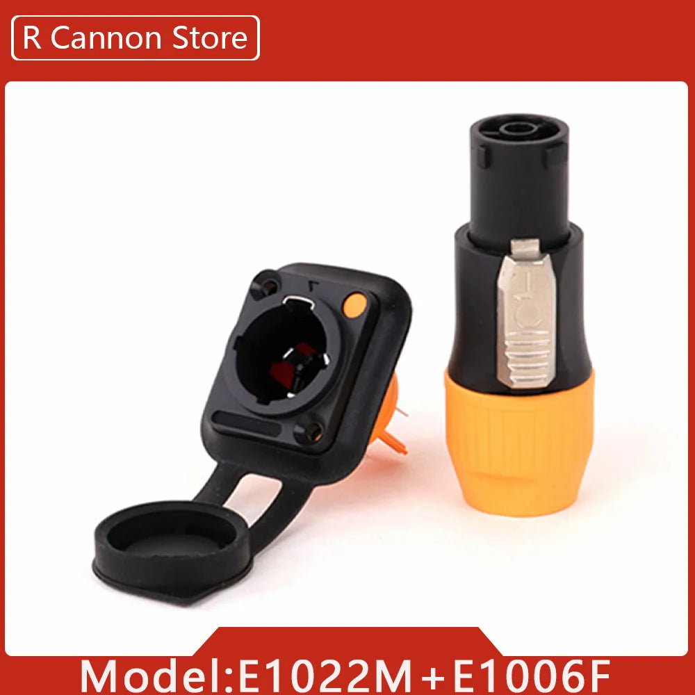 10pcs New 3Pins Waterproof Locking Male Cable Plug Female Chassis NAC3MPX or NAC3MX-W + NAC3FPX + Powercon Connector NAC3FX-W