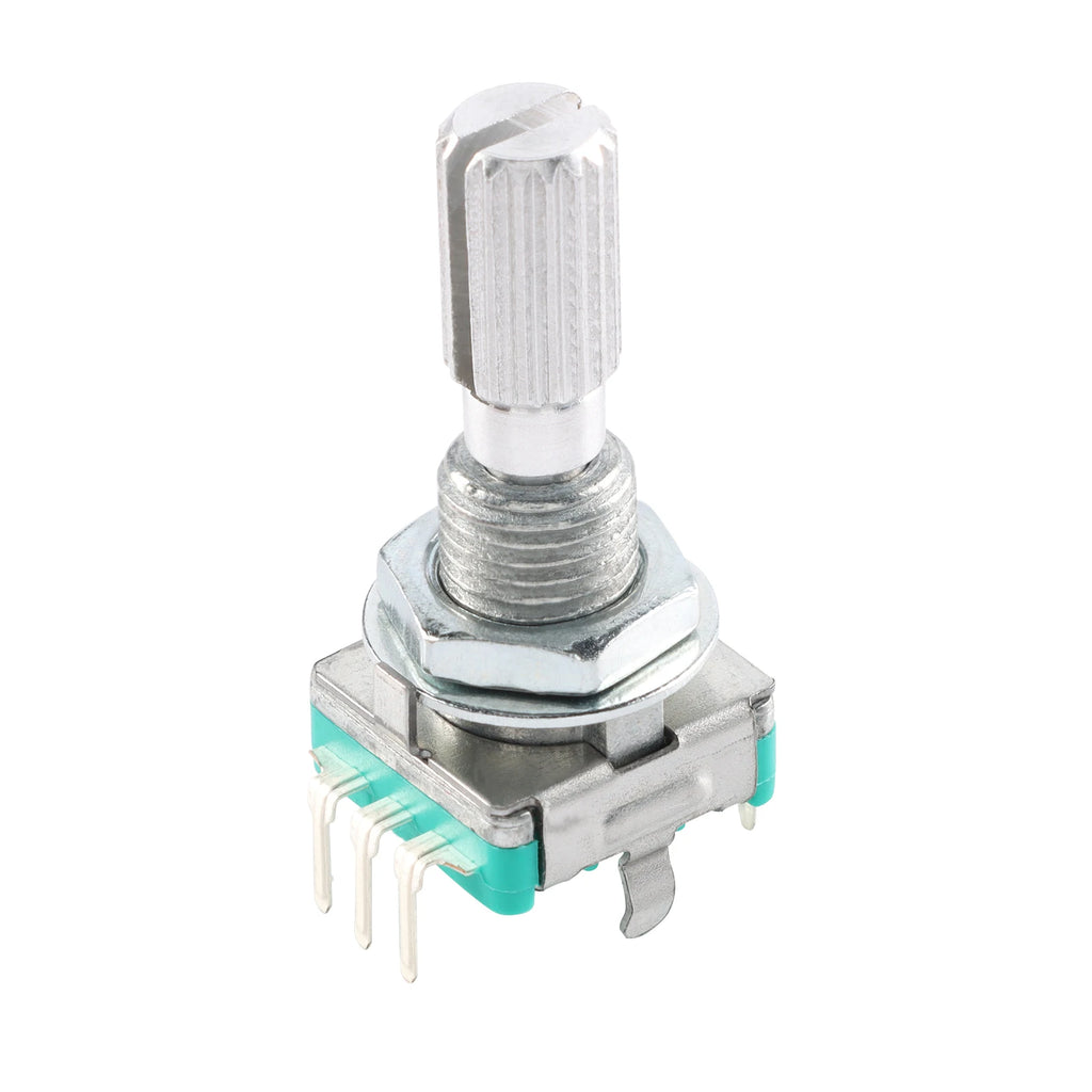 5PCS/Lot EC11 Rotary Encoder 15mm 20mm Plum Blossom Shaft D Half Shaft with Switch Digital Potentiometer 20 Bit Pulse