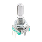 5PCS/Lot EC11 Rotary Encoder 15mm 20mm Plum Blossom Shaft D Half Shaft with Switch Digital Potentiometer 20 Bit Pulse
