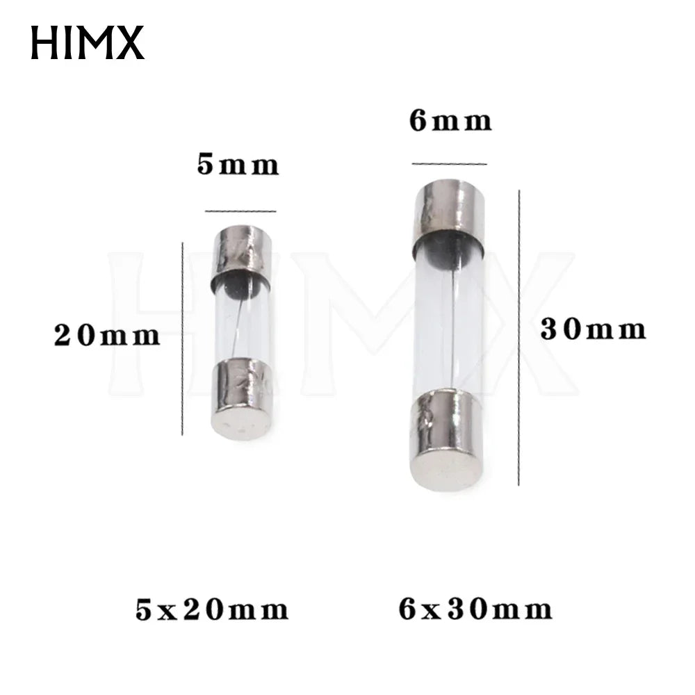 5*20 6*30 Glass Fuse Fast Fuse 250V 0.1A 0.2A 0.5A 1A 2A 3A 3.15A 4A 5A 6A 7A 8A 10A 12A 15A 20A 30A Quick Blow 5x20mm 6x30mm