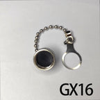 GX12 GX16 GX20 Aviation Circular Plug Socket Waterproof Dust Cable Connector Metal Leather Chain Protective Sleeve Cap