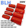 2PCS Speaker Divider High Tone Poleless MKP Capacitor 250V  4UF 405 4.7UF 475 5.6UF 565 6.8UF 685 8.2UF 825 10UF 106 12UF 126