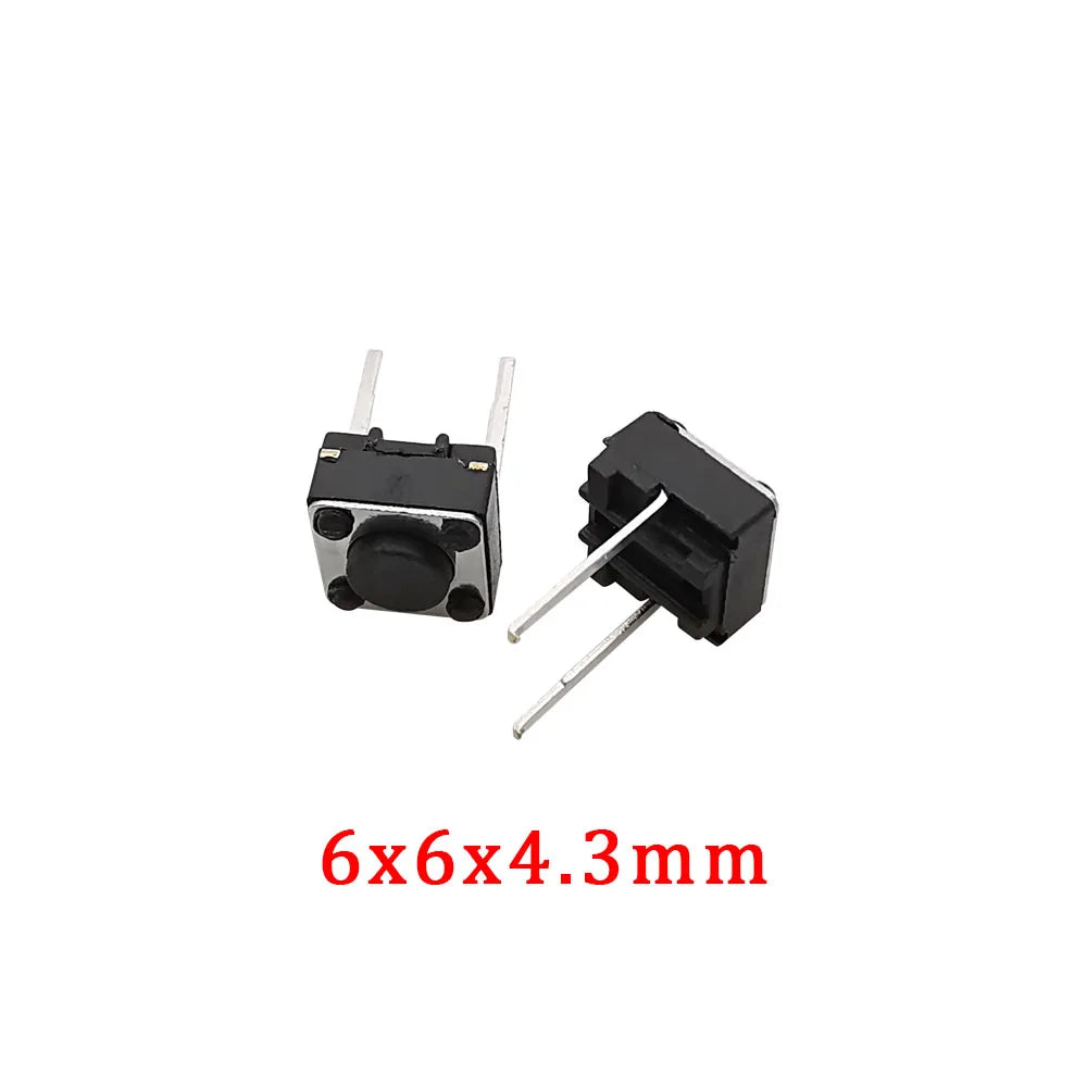 20/50/100 Pcs Micro Tactile Switch Momentary Tact DIP Switch 2 Pin 6 X 6 mm Micro Touch Push Button Switch High 5 mm 6 mm 7 mm 8