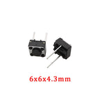 20/50/100 Pcs Micro Tactile Switch Momentary Tact DIP Switch 2 Pin 6 X 6 mm Micro Touch Push Button Switch High 5 mm 6 mm 7 mm 8