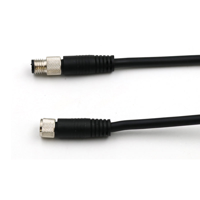 M8 Sensor Connector with Wire Waterproof 3 4 5 6 8 Pin Straight Elbow Aviation Connectors Male Female L-shaped Plug with Line