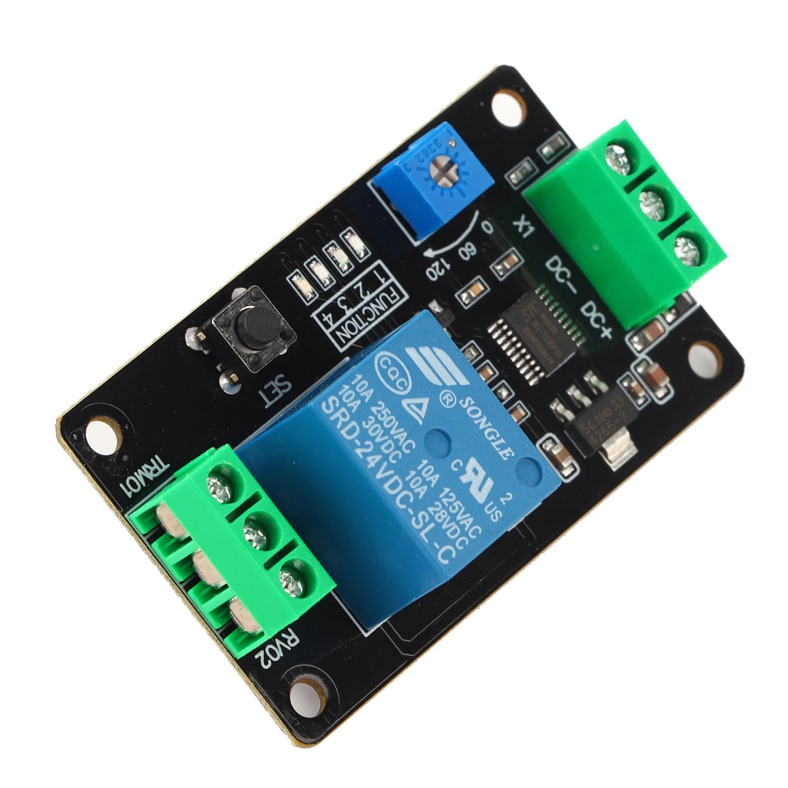Delay Timer Relay Self locking Delay On Off Time Switch Super 555 Timer DC 5V/12V/24V