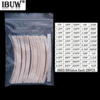 52Value 55Value Each 50PCS/25PCS 0402 0603 0805 1206 capacitor smd kit 1pf 1uf 10uf 0402 0603 0805