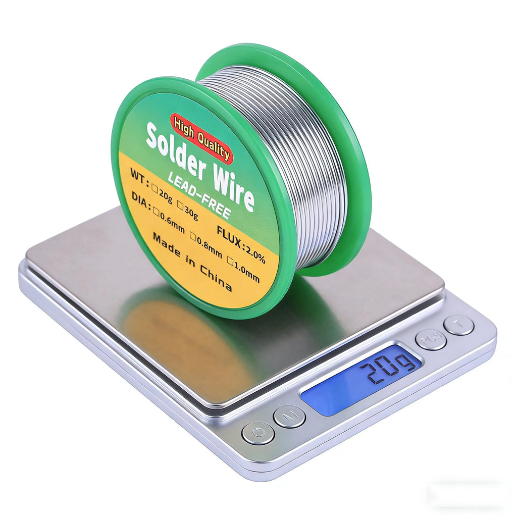 8g/20g/30g/50g low melting point lead-free solder wire coil sn99.3/cu0.7 high purity Soldering Wire Rosin Core Tin 0.8mm 1.0mm