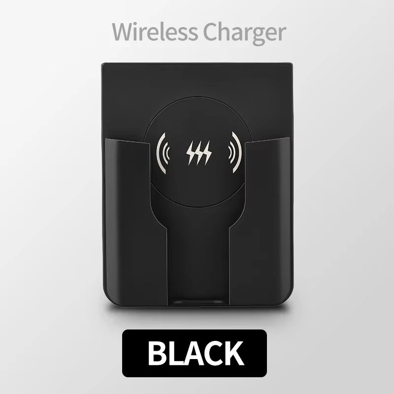 15W Wall Mount Wireless Charger, Qi Universal Fast Charging Panel for iPhone & Android, Flush AC 110–220V In-Wall Phone Charger