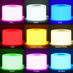 220V Led COB Neon Strip Light Dimmer Switch Power Plug Kit White Blue Pink Red Purple Yellow 5m 20m 30m 0.5m 288LED/m Flex Decor