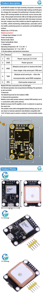 Micro USB NEO6MV2 GPS Satellite Positioning Module Development Board NEO-6M 6M for Arduino STM32 C51 51 MCU Microcontroller