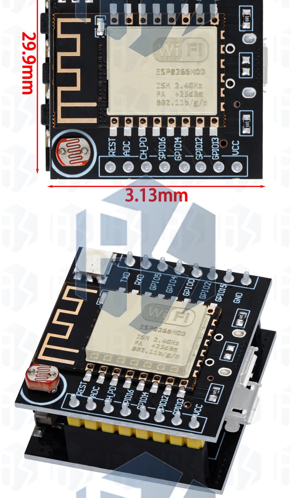 ESP8266 WiFi Wireless Transceiver Module ESP-01/ESP-01S/ESP-07/ESP-07S/ESP-12/ESP-12E/ESP-12F for Arduino DIY Projects