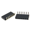 50pcs 2.54mm Right Angle 90D Single Row 0.1" RA PH8.5 1*3/4/5/6P 8p 10p 1*40P Gold Rohs PCB Socket Female Pin Header Connector