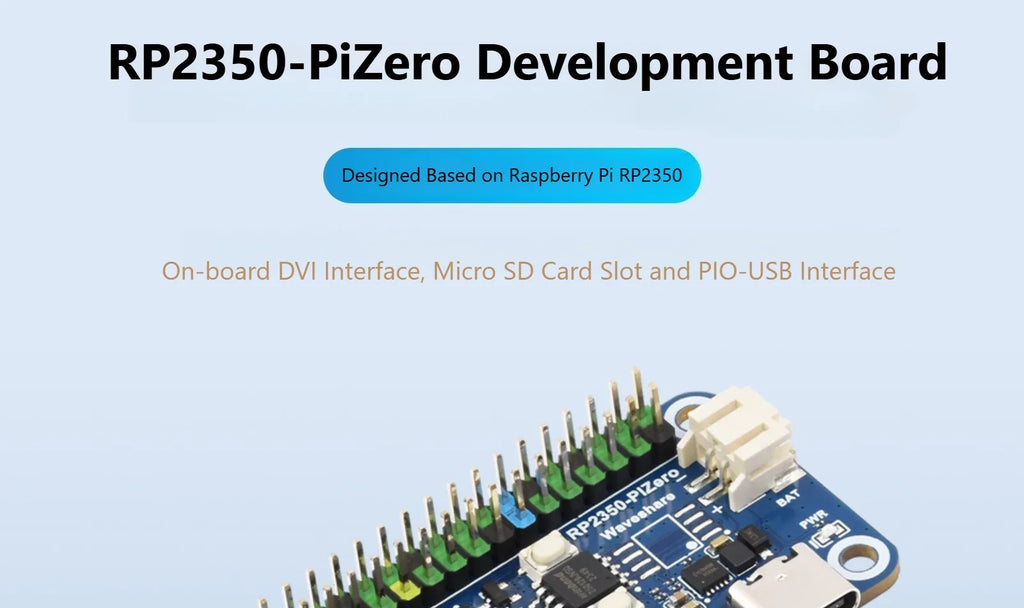 Raspberry Pi RP2350 Development Board Dual Core Processor 40Pin GPIO Compatible with Pi Zero Direct Replacement for DIY Projects