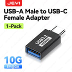 JEYI 5Pcs USB-A to Type-C Extension Adapter USB-C To USB 3.2 10Gbps OTG Coverter For Laptop PC Connector Converte S23 IWatch