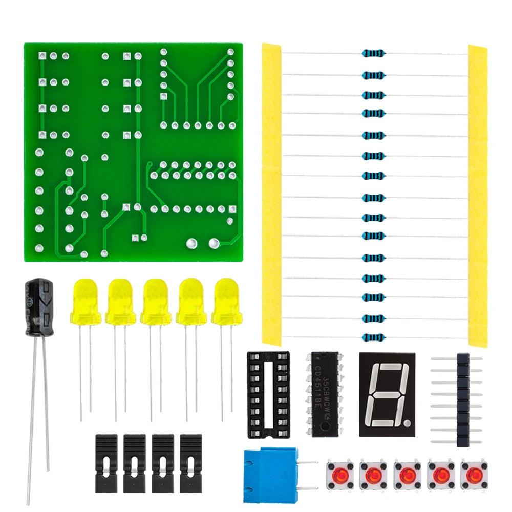 DIY Soldering Practice Training Module 7 Segment Display Decoder Circuit Board for Student Electronic Learning