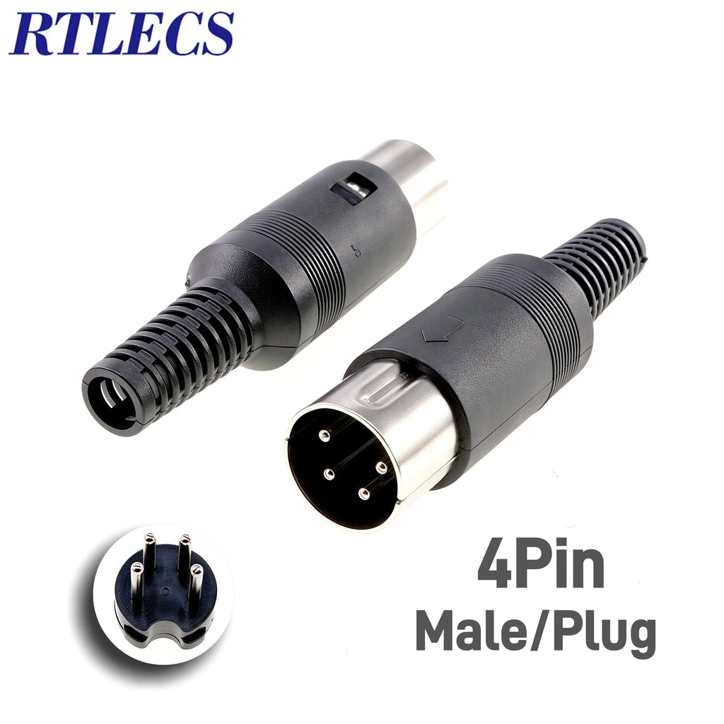2/5 PCS 3P 4P 5P 6P 7P 8P 13Pin Din Male/Female Plug Soecket Jack With Plastic Handle Keyboard Cable Connector Adaper PS2 DIY