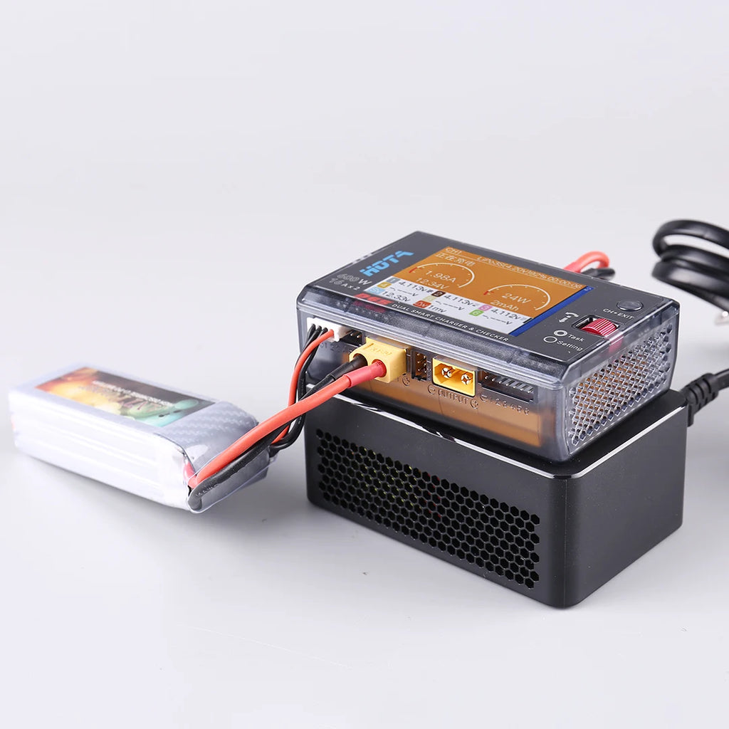 HOTA D6S RC Lipo Battery Charger Magnetic Suction Dual Channel Smart Balance 600W High Power 1-6S Smart Balance Charger