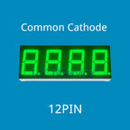 LoCNService 30PCS 0.56Inch Digital Tube LED Display 4 Bit Red Yellow Green Blue White Common Anode / Cathode 7 Segment 0.56 inch