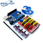 CNC Shield V3 Engraving Machine 3D Printer + 4pcs DRV8825 Or A4988 Driver Expansion Board For Arduino + UNO R3 With USB Cable