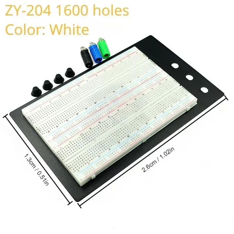MB102 ZY-204 Solderless Breadboards 170/400/700/750/830/1600 Plug Holes Versatile Prototyping Circuit Testing Boards