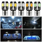 10PCS W5W T10 LED Bulbs Canbus 5730 8SMD 12V 6000K for Car Turn Signal Reading Brake Trunk Hood Width Clearance Lights