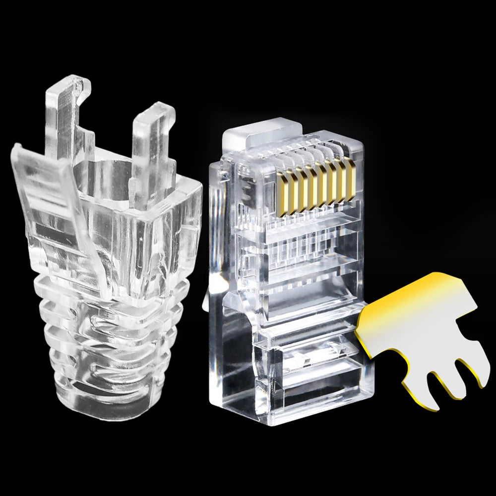 Transparent RJ45 Plug Ethernet Network Cable Connector Boots Cover Strain Relief Boot Cat5e Cat6 Protective Caps for Laptop