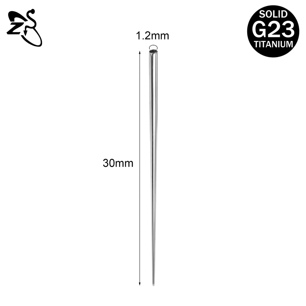 ZS 1 Piece G23 Titanium Curved Taper Insertion Pin Tool Internal Thread Piercing Kit For Tragus Helix Lip Nose Piercing Jewelry