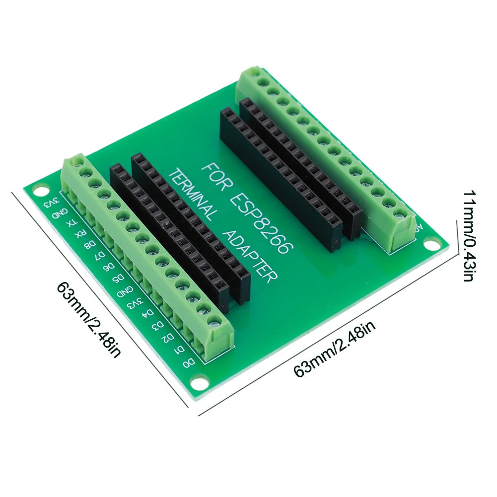 ESP8266 Expansion Board GPIO Breakout Expansion Board for ESP8266 ESP-12E NodeMCU for ESP8266 ESP-12E NodeMCU Development Board