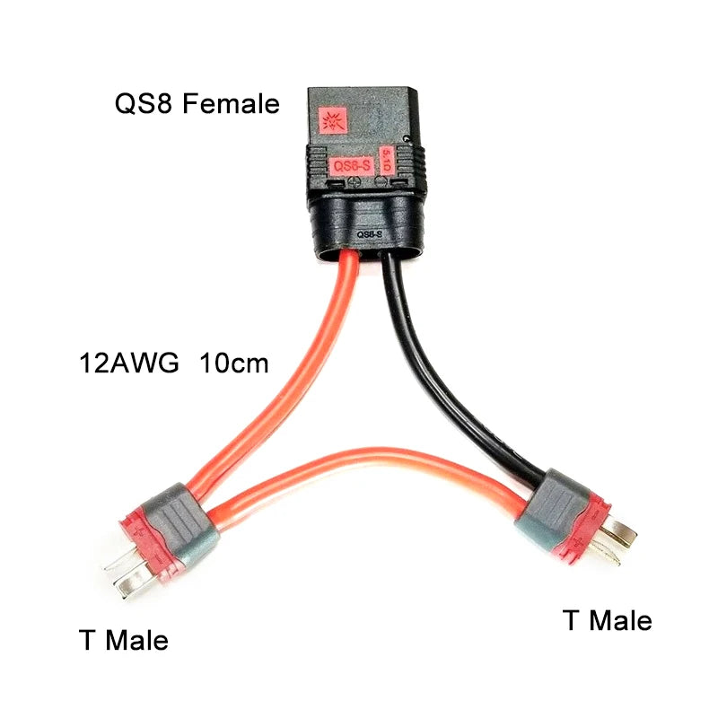QS8S to XT90/60 TRX EC5 Anti-ignition Plug Male Female Model Aircraft Adapter Cable for Plant Protection Machine Lithium Battery