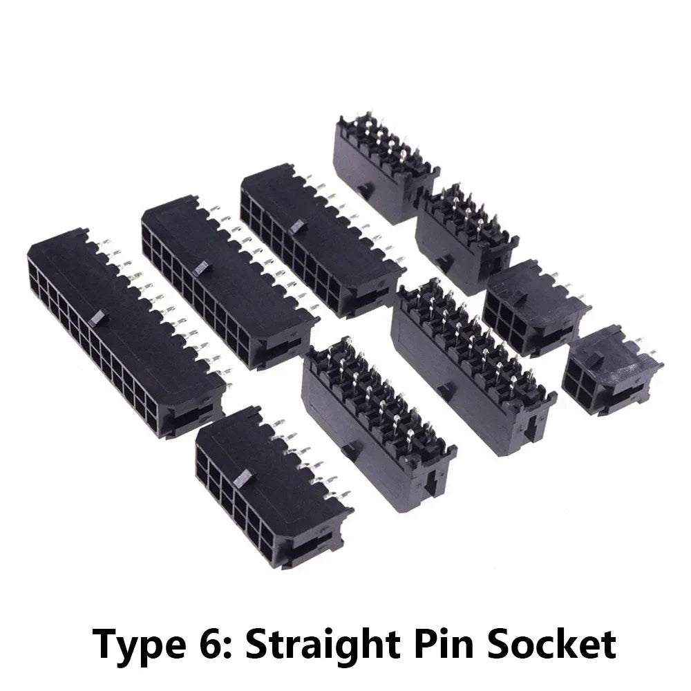 10Sets MX3.0mm Micro-Fit 3.0mm Double Row 2*1P- 2*12Pin Mini 5559/43020 Housing Receptacle Terminal Straight RA Wafer Connector