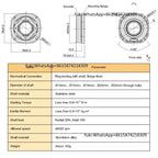 Hengxiang 14/15/19/20/24mm Hollow Shaft Absolute Rotary Encoder Single Turn 17-24 Bit IP50 Protection 6000min-1 Response