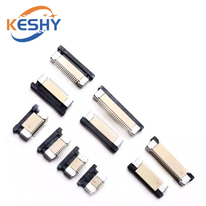10PCS FPC Connector 0.5mm/1.0mm Pitch Drawer Type Upper Contact Type Socket FFC Flat Cable Socket 4P 5P 6P 7P 8P 9P 10 12P-60Pin