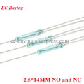 20Pcs/5pcs Reed Switch Magnetic Induction Switch Normally Open Normally Closed NO NC Conversion Sensor Induction 4*28MM 1.8*10