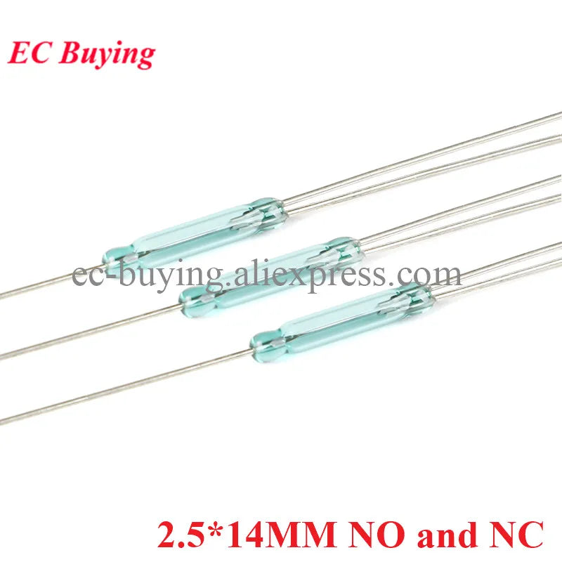 20Pcs/5pcs Reed Switch Magnetic Induction Switch Normally Open Normally Closed NO NC Conversion Sensor Induction 4*28MM 1.8*10