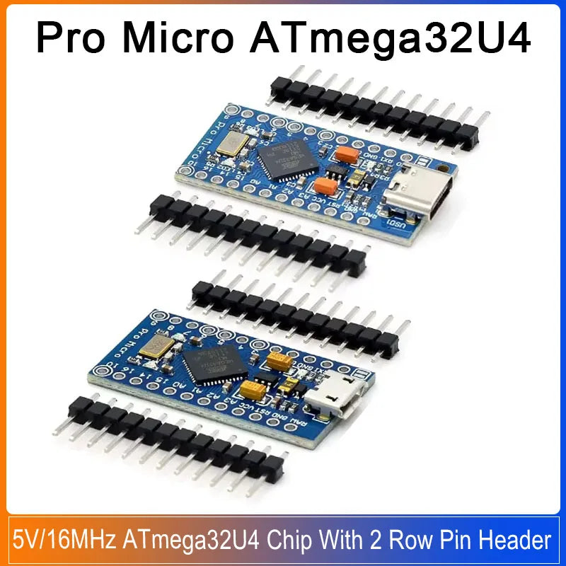 1-5pc Pro Micro ATmega32U4 Development Board 5V/16MHz ATmega32U4 Type-C USB Interface With 2 Row Pin Header For Arduino Leonardo