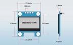 0.96" Inch OLED Display Screen Module I2C IIC 128x64 SS - D - 1306 3.3V-5V Blue/blue Yellow/White for Arduino ESP32 ESP8266