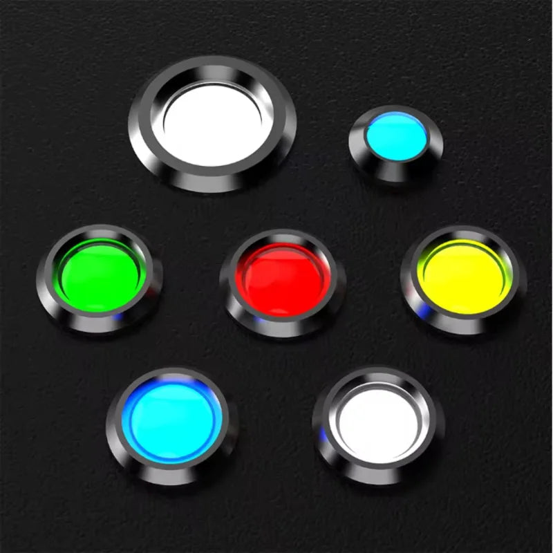 6mm LED waterproof metal indicator light signal light with wire 6V -12V -24V 24V 220V red/yellow/blue/green/white metal button
